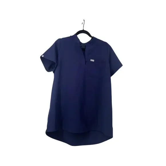 Figs Scrub Top Labor Delivery Womens Medium Navy Short Sleeve W21SW1012 - Picture 1 of 10
